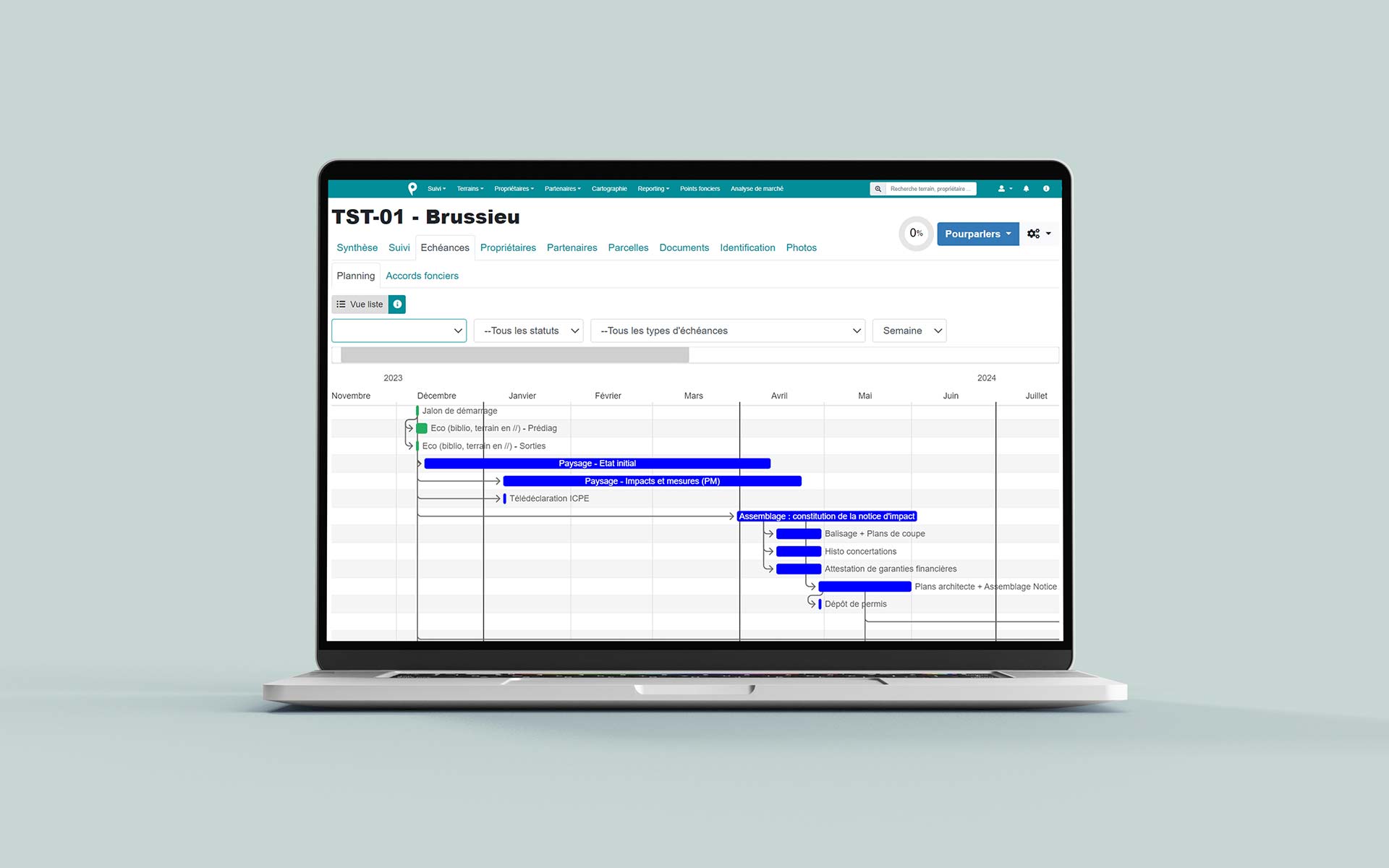 Logiciel Enr (énergies renouvelables), Foncier, CRM / ERP / gestion de projet.